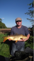 John Williams with a double figure common from Cann lane on 12/05/15 caufht on floatfished breadflake.